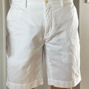 Ralph Lauren Men's Crisp White Flat Front Shorts